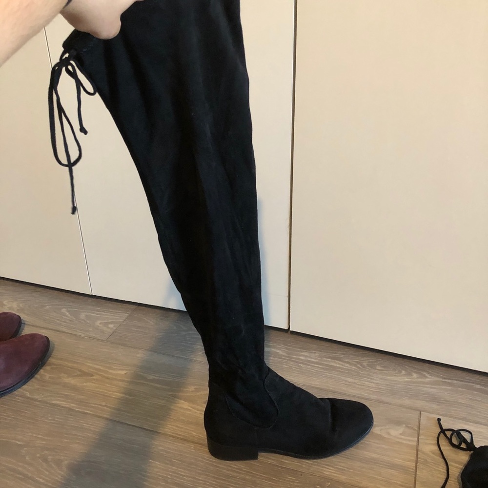 Over the knee blacks boots